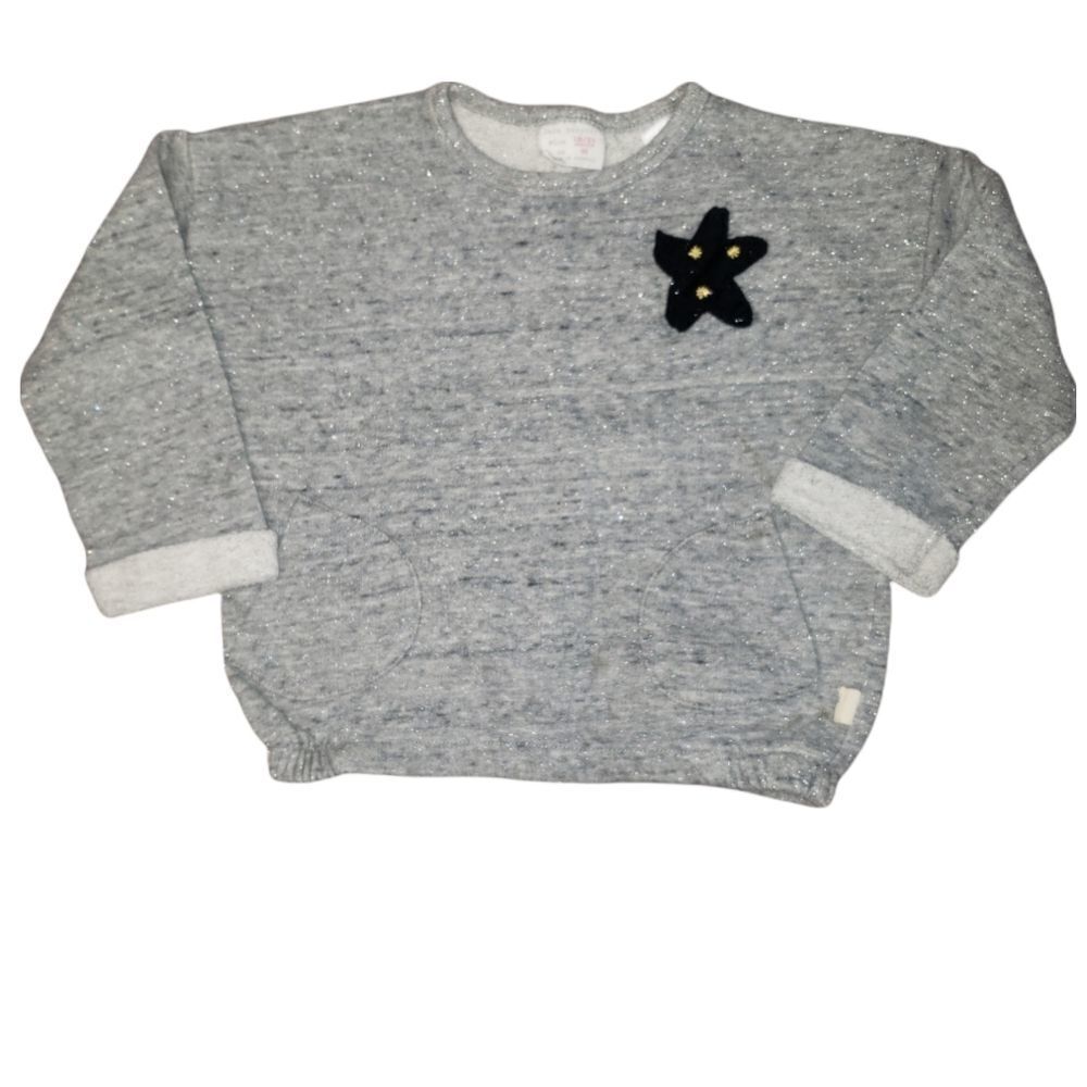 Zara Babygirl Gray Sweater Pullover 18-24m